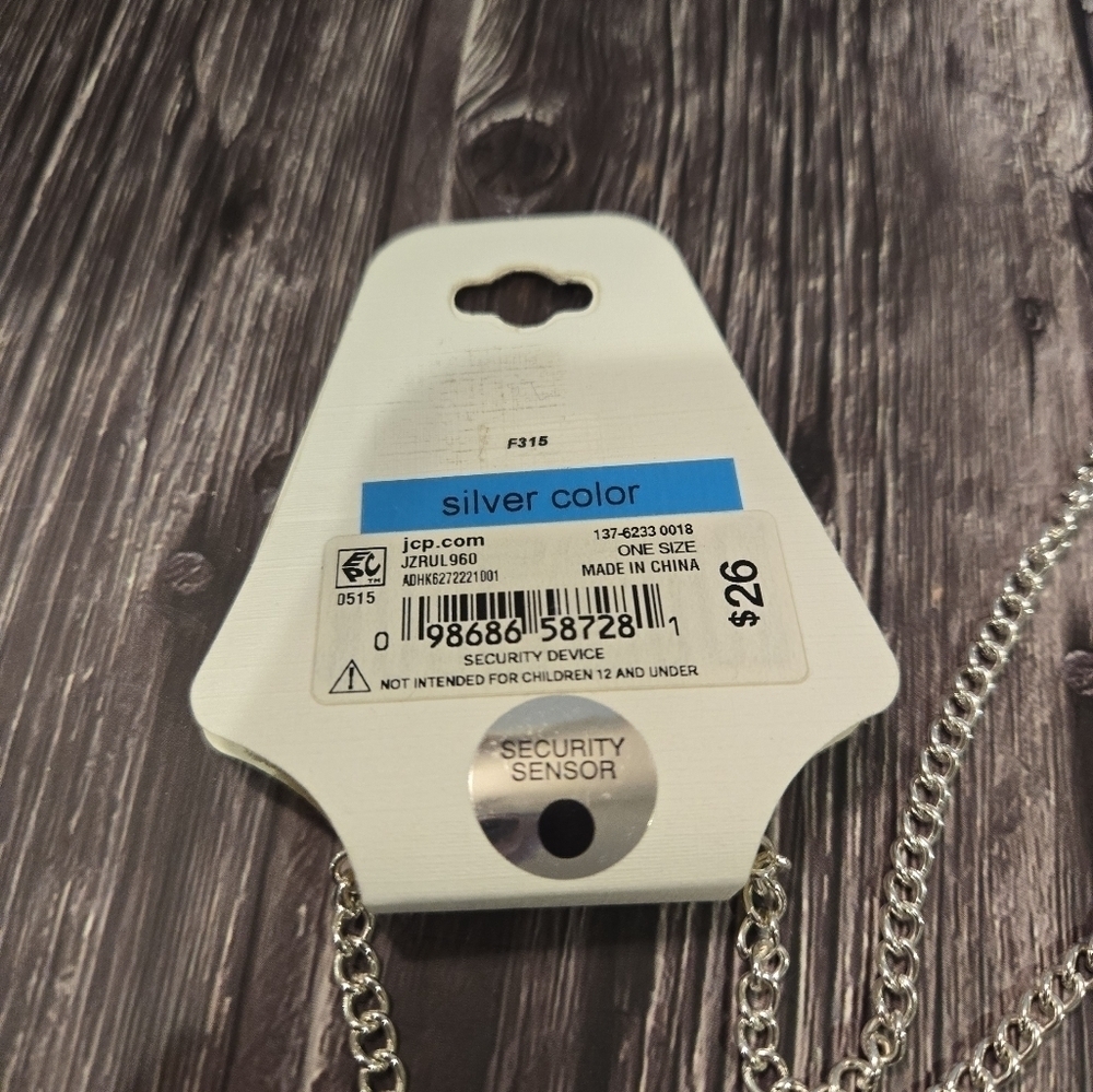 Liz Claiborne long necklace silver - Picture 4 of 10